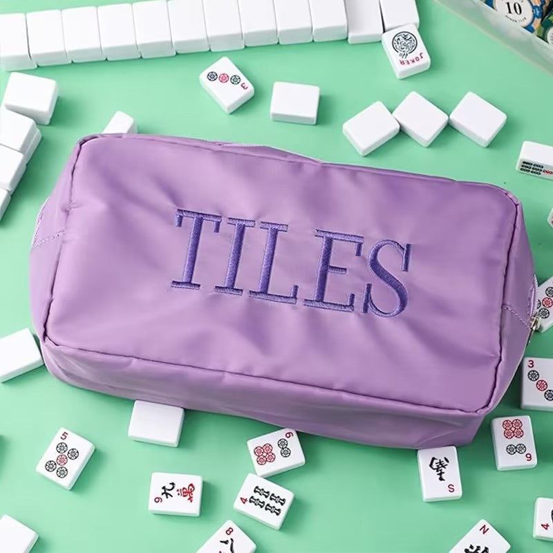 Portable Mahjong Storage Bag – Large Capacity Zipper Organizer Pouch for Travel, Home & Daily Storage