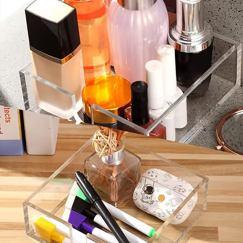 Thickened Clear Acrylic Tissue Box – Square Decorative Tissue Holder