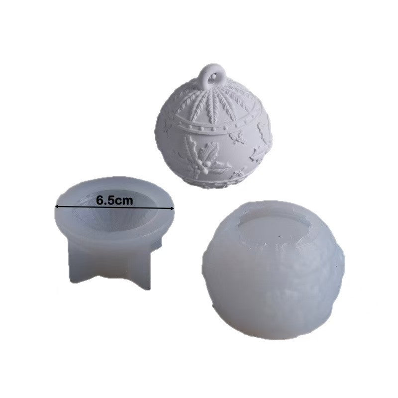 Christmas Bauble Storage Box Silicone Mold DIY Plaster Casting Mold Ornament Shape Craft Mold Holiday Decoration Tool