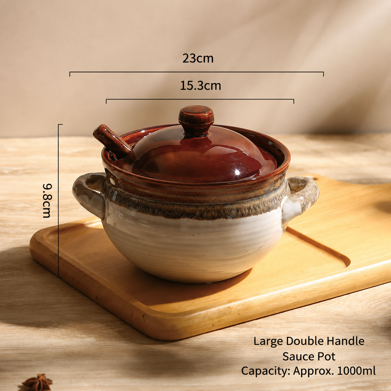 Vintage Ceramic Condiment Jar with Lid – Kitchen Spice & Oil Container