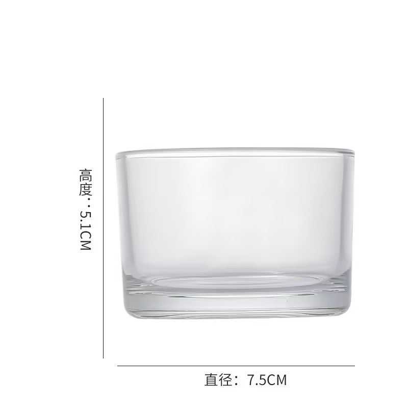 Clear Thick Glass Candle Holder – Heat Resistant Tea Light Cup