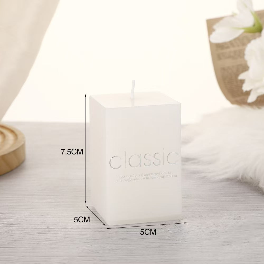 Ivory Square Smokeless Scented Candle