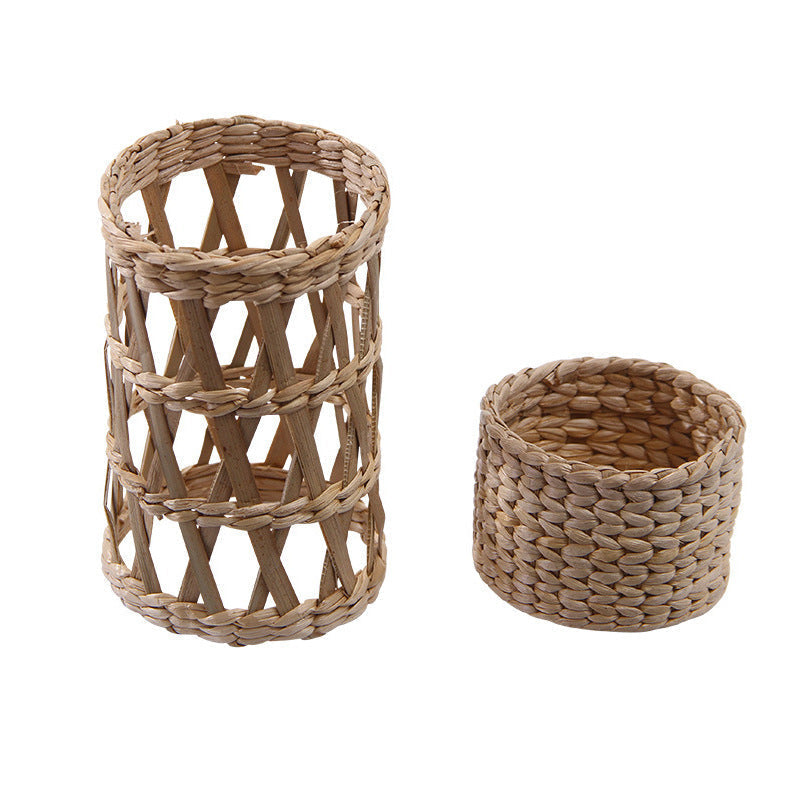 Handwoven Vase Cover – Natural Wicker Decorative Vase Sleeve