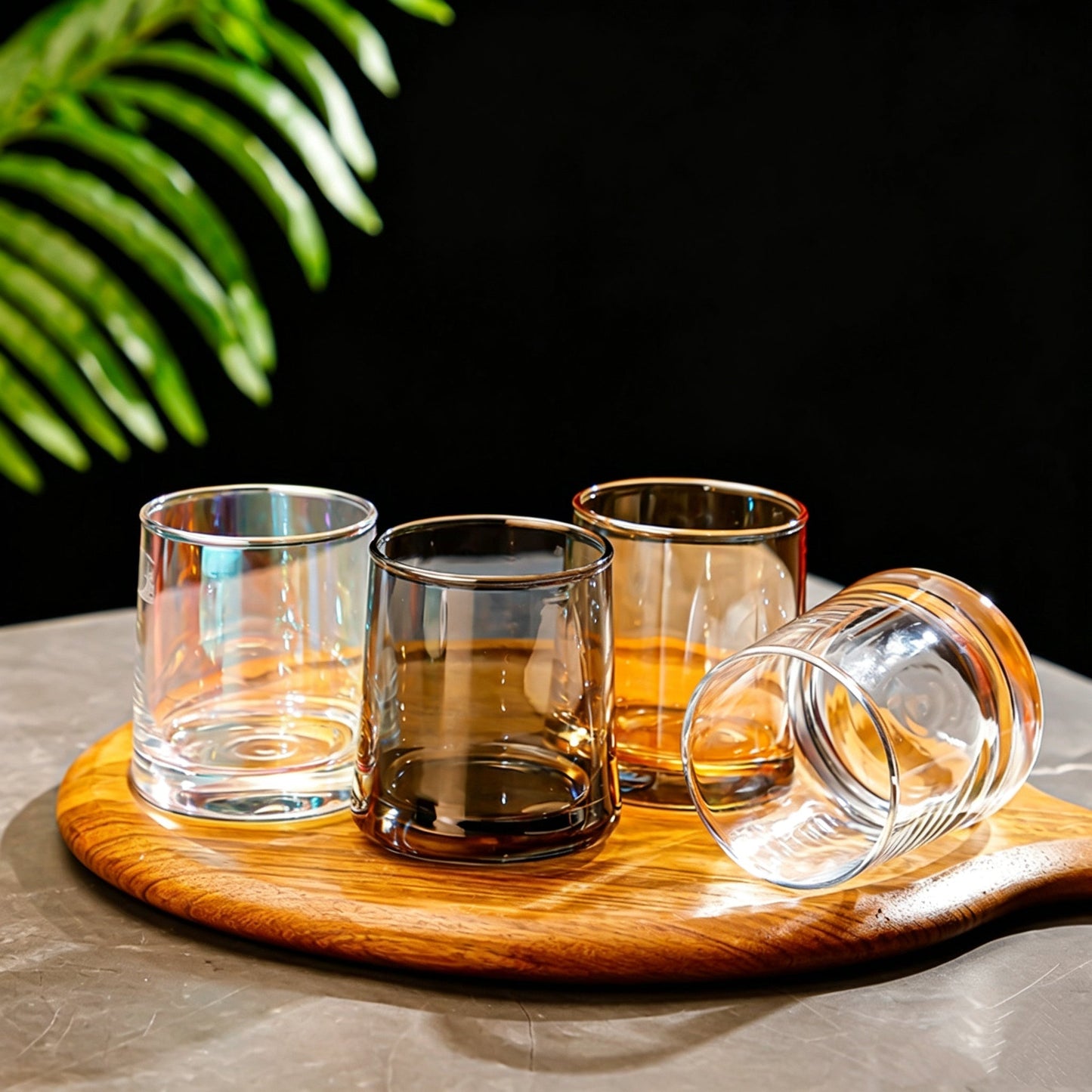 Minimalist Clear Glass Cup – Crystal Style Tumbler for Hotel, Home & Bathroom Use