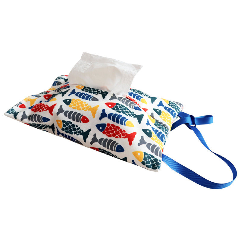 Fabric Tissue Box Cover, INS Style Tabletop Tissue Holder