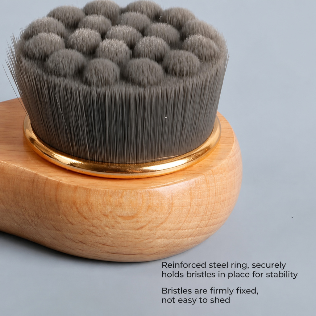 Soft Bristle Facial Cleansing Brush – Black & White Deep-Clean Face Brush
