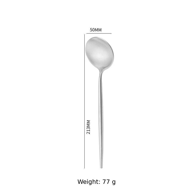 304 Stainless Steel Dinner Spoon, Mirror Polished Long Handle Table Soup Spoon