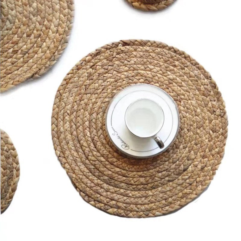 Round Woven Table Mat, Heat-Resistant Placemat and Coaster