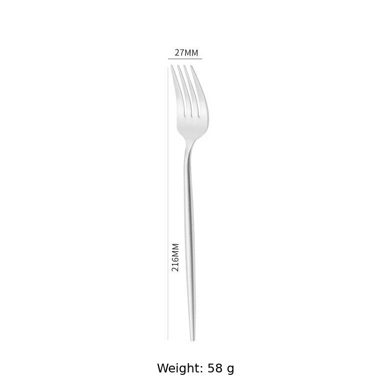 304 Stainless Steel Dinner Fork, Mirror Polished Long Handle Western Table Fork