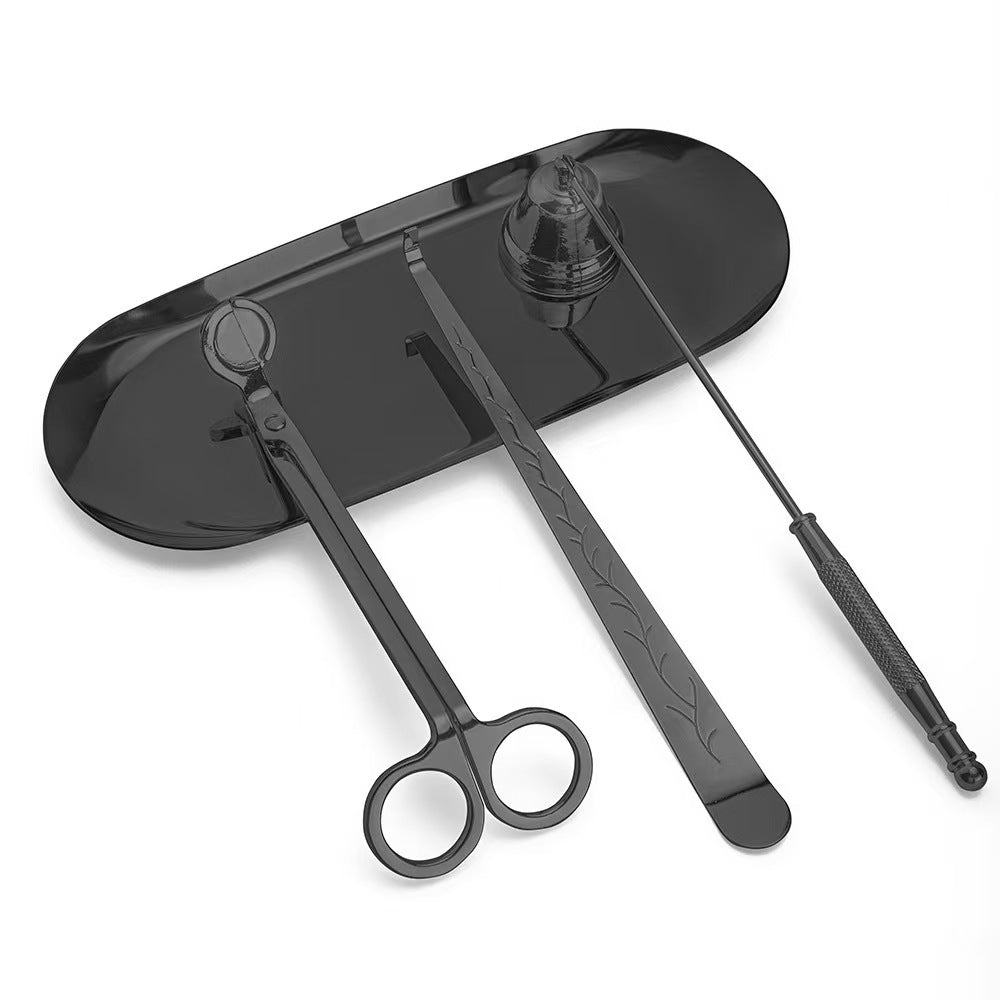 3 Piece Candle Care Set Wick Trimmer Snuffer and Lighter