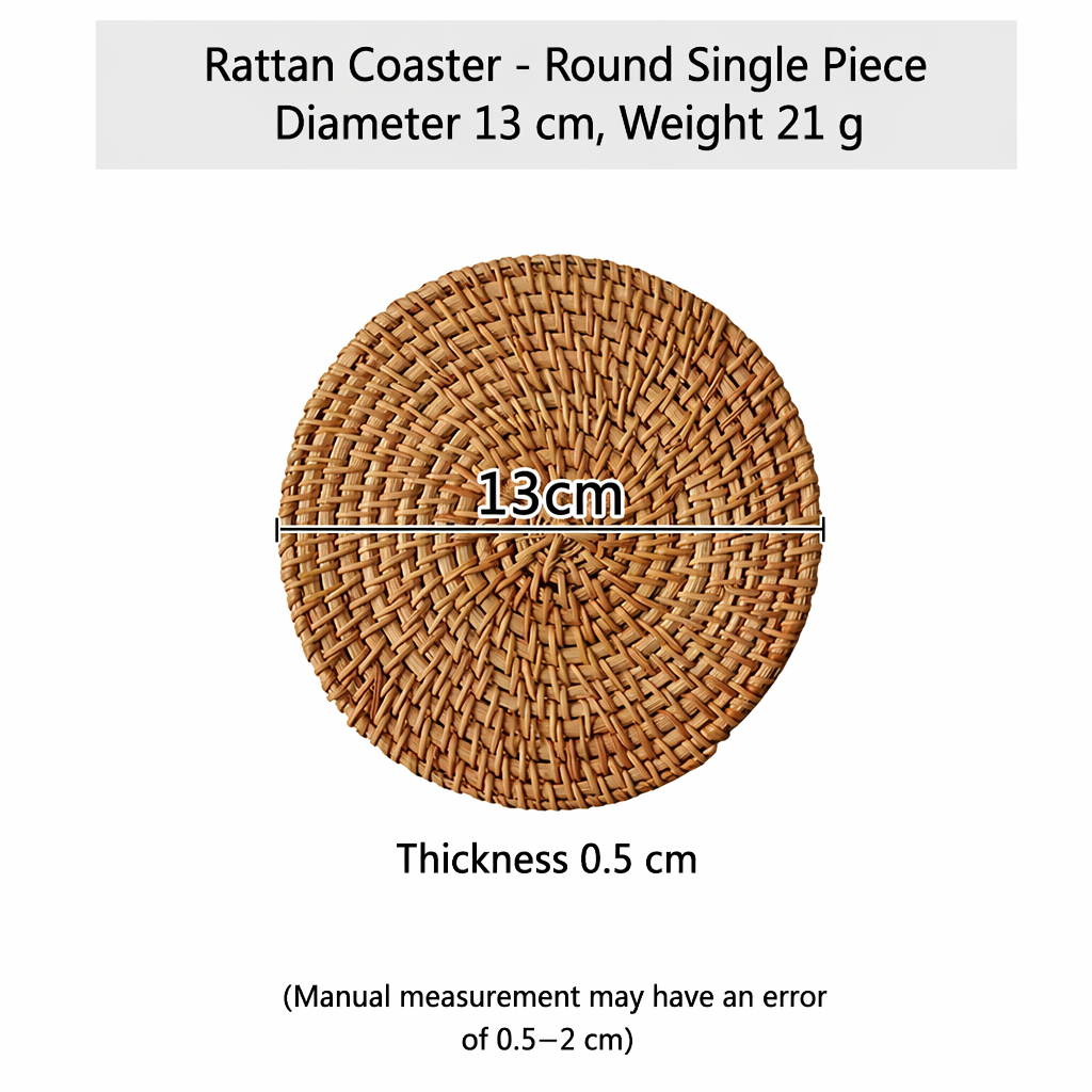 Woven Seagrass Table Mat – Round Natural Placemat Heat Resistant Trivet Non-Slip Rustic Dining Decor