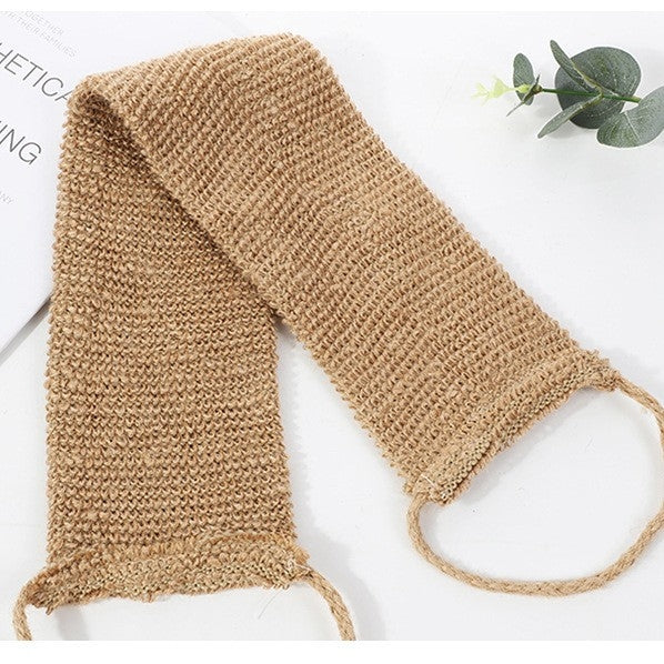 Natural Exfoliating Bath Belt – Sisal & Cotton Back Scrubber with Handles for Shower & Body Care
