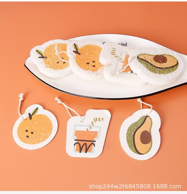 Fruit-Shaped Fabric Sachets – Avocado, Orange & Drink Cup Designs