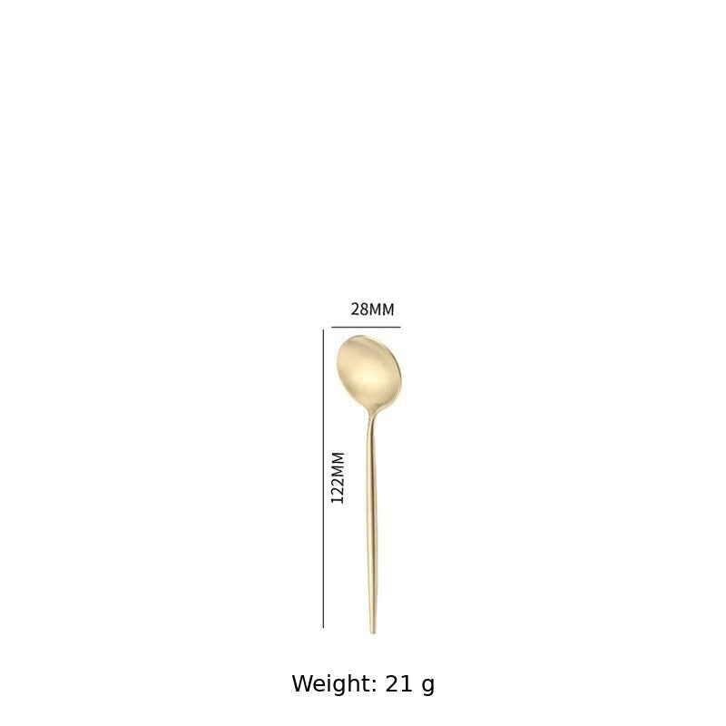 304 Stainless Steel Dessert Spoon, Mirror Polished Long Handle Coffee Tea Spoon