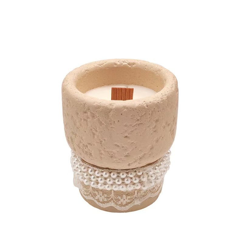 Plaster Cup Scented Candle – Smokeless Bedroom Decor