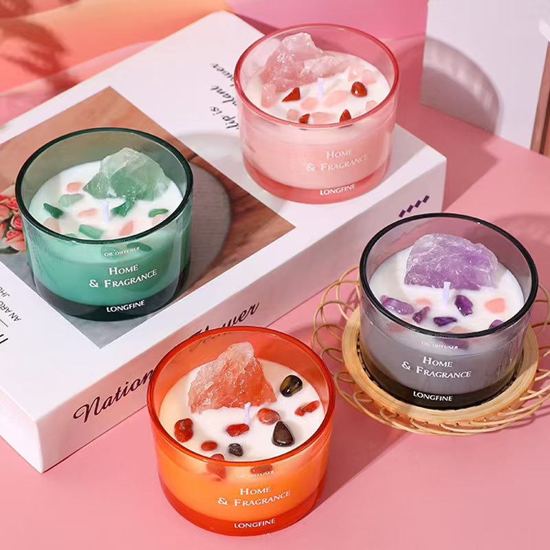 Langfine Crystal Glass Cup Scented Candle