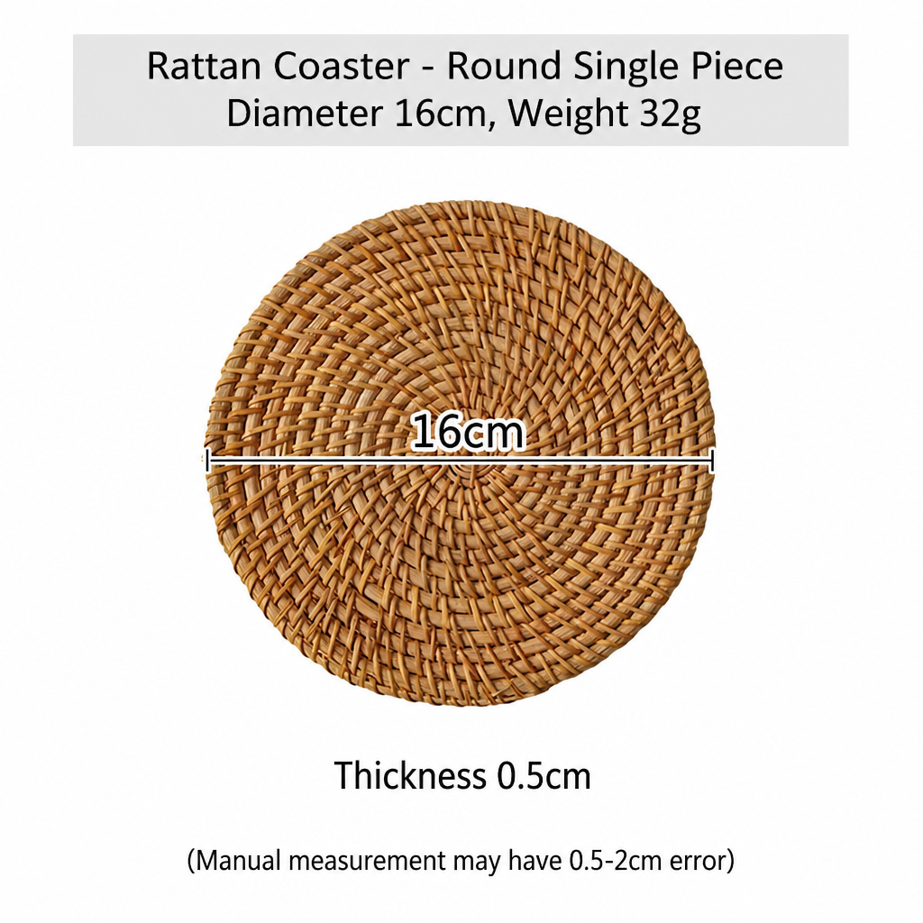 Woven Seagrass Table Mat – Round Natural Placemat Heat Resistant Trivet Non-Slip Rustic Dining Decor