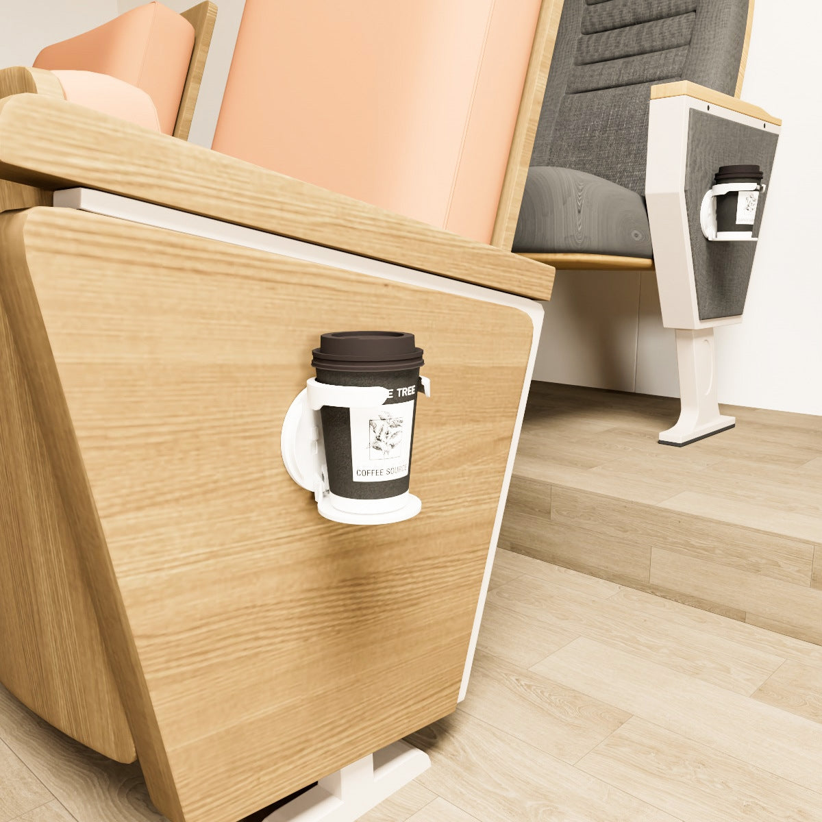 Foldable Wall Mount Cup Holder, Self-Adhesive Punch-Free Water Coffee Cup Storage Rack
