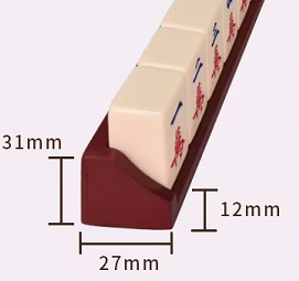 Mahjong Tile Rack Set – Set of 4 L-Shaped Solid Wood Mahjong Holders, 25cm Tile Display Racks for Mahjong Games