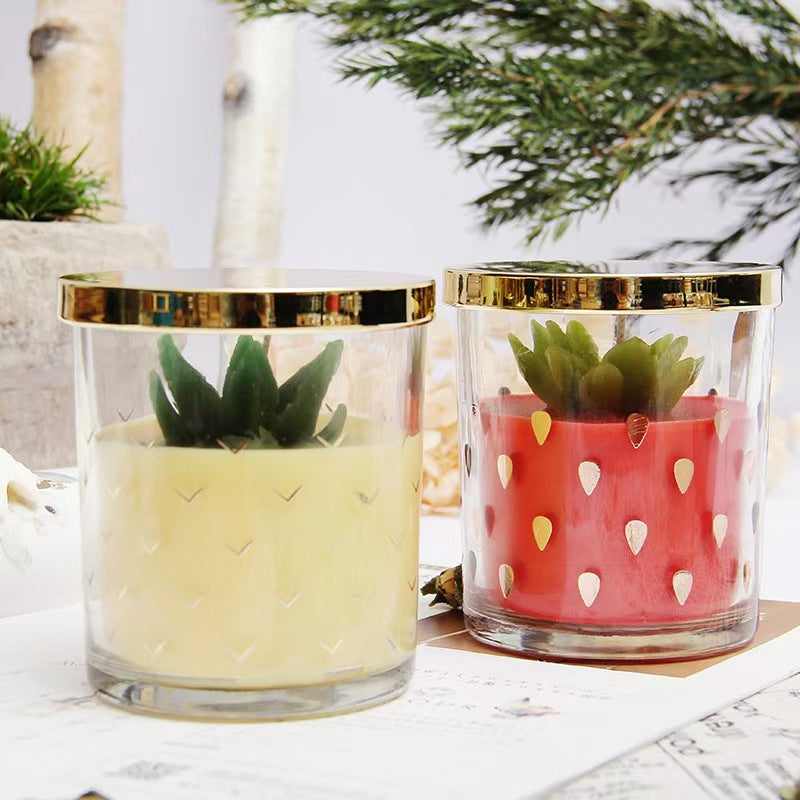 Strawberry Glass Cup Scented Candle