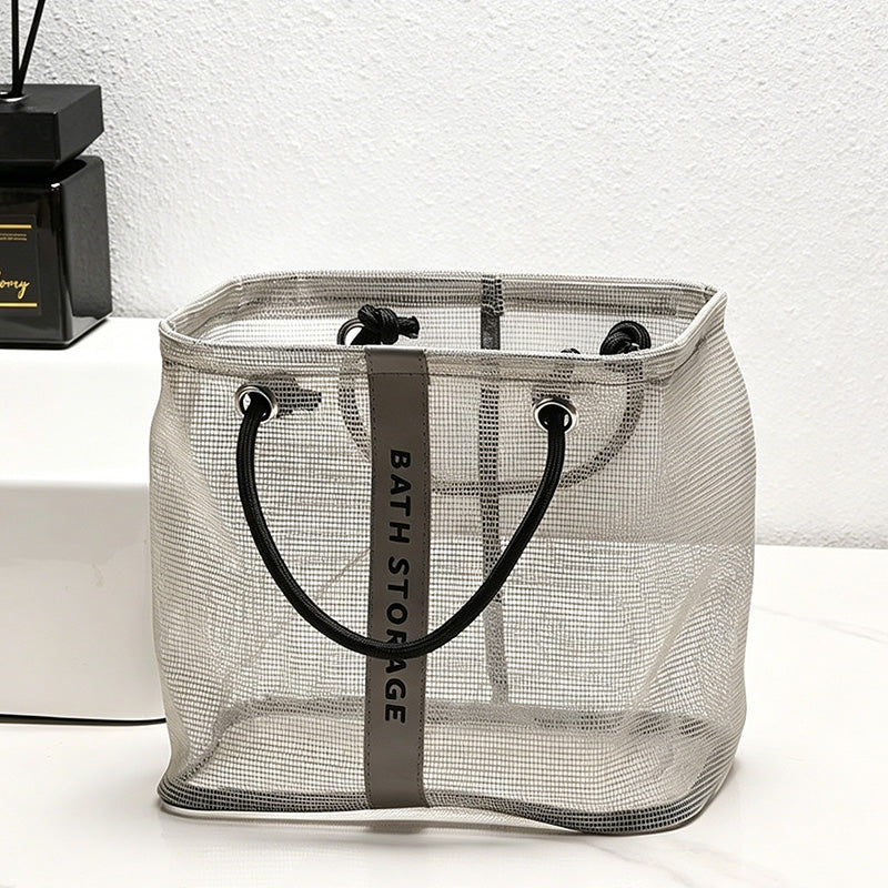 Mesh Shower Caddy Bag – Portable Bath Storage Organizer, Travel Toiletry Bag for Bathroom, Gym & Camping