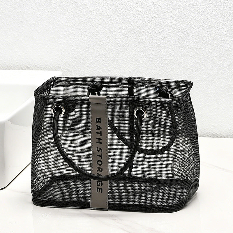 Mesh Shower Caddy Bag – Portable Bath Storage Organizer, Travel Toiletry Bag for Bathroom, Gym & Camping