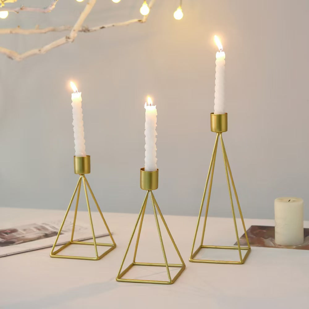Christmas Pyramid Candleholder, Iron Living Room Decor