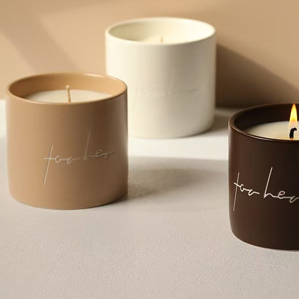 Ceramic Cup Soy Wax Scented Candle