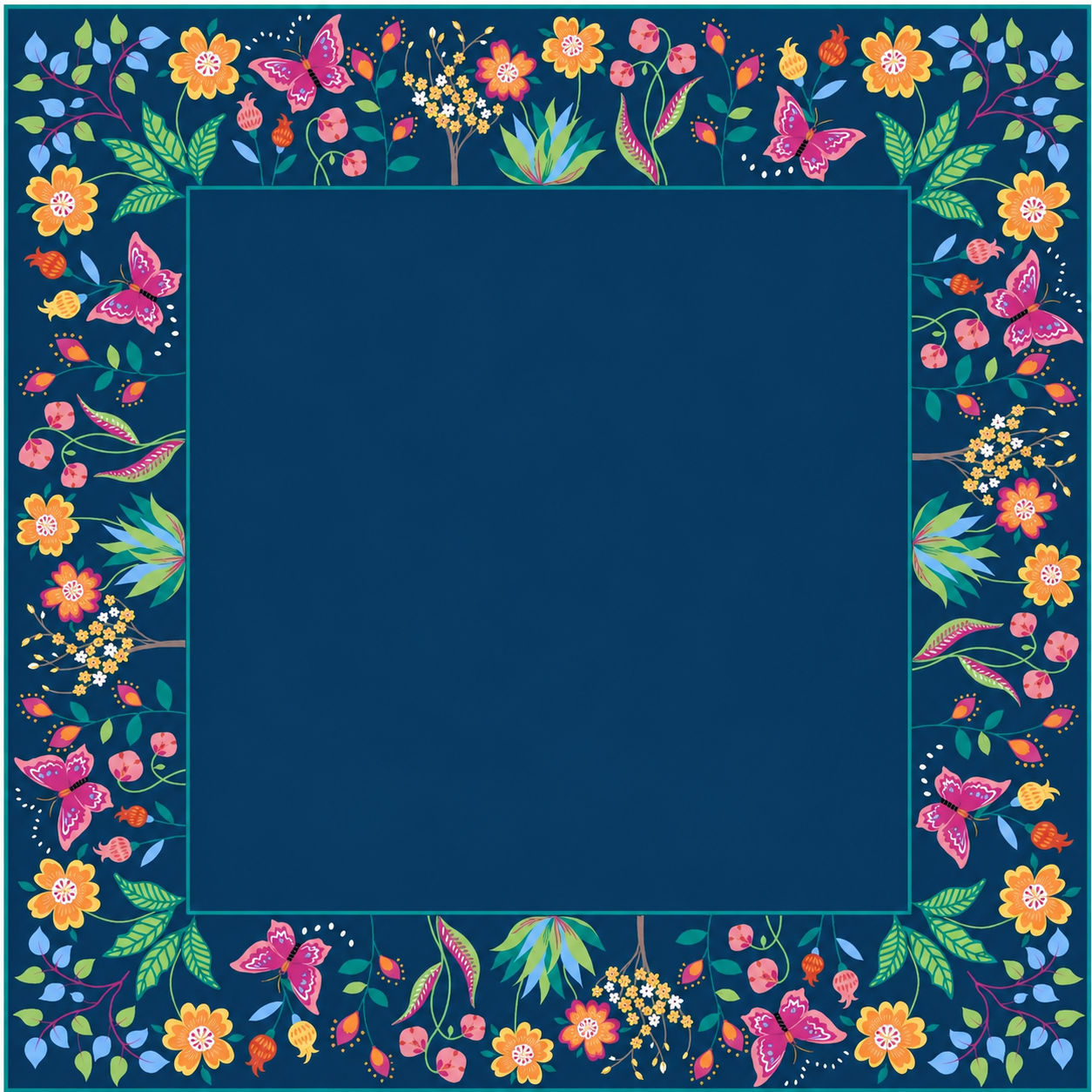 Blue Floral Diatom Mud Table Mat – Stain Resistant Wear Resistant Mahjong Game Pad