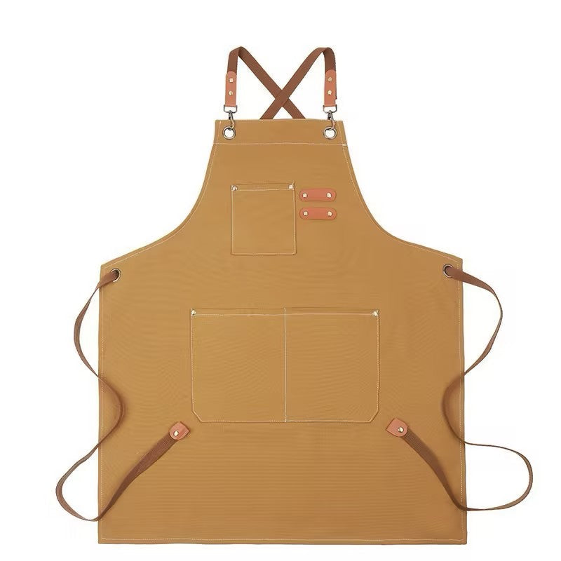 Thick Canvas Waterproof Oil-Resistant Work Denim Apron