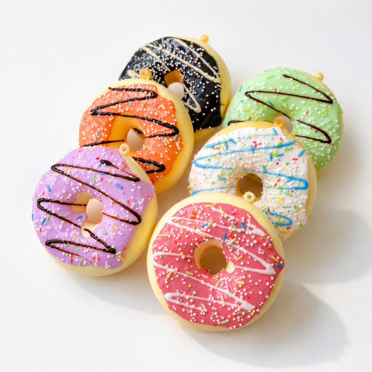 8cm Donut Bread Squishy Toy – Slow Rising PU Stress Relief Keychain & Decor