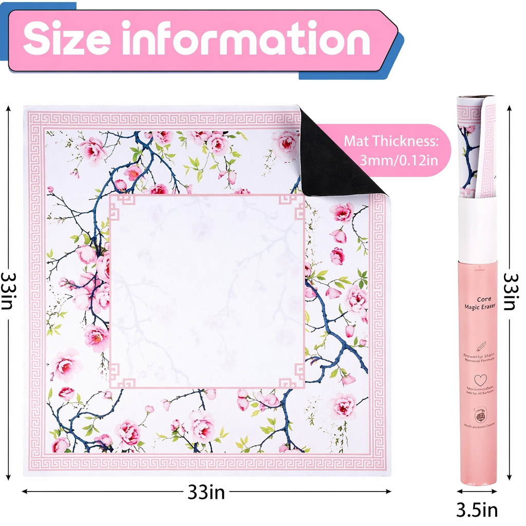 Mahjong Table Mat – Stain Resistant Wear Resistant Non-Slip Easy Care Game Pad