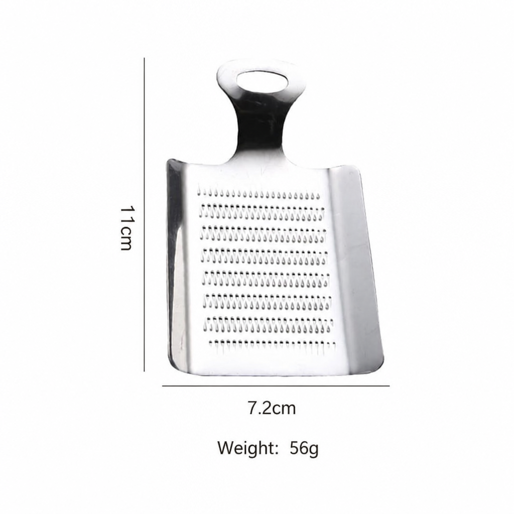 Stainless Steel Ginger Grater with Fine Blade, Manual Garlic Ginger Mincer & Grinder