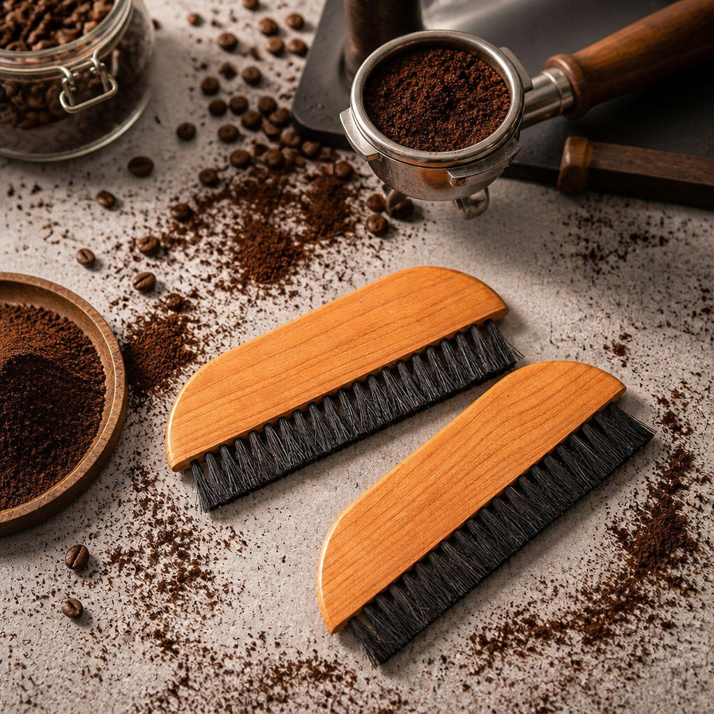 Natural Horsehair Hand Broom, Anti-Static Dusting Brush with Wooden Handle