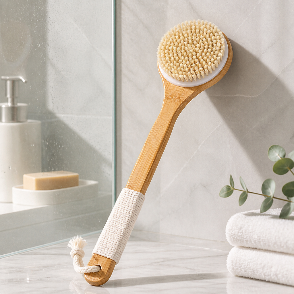 Long Handle Bamboo Body Brush