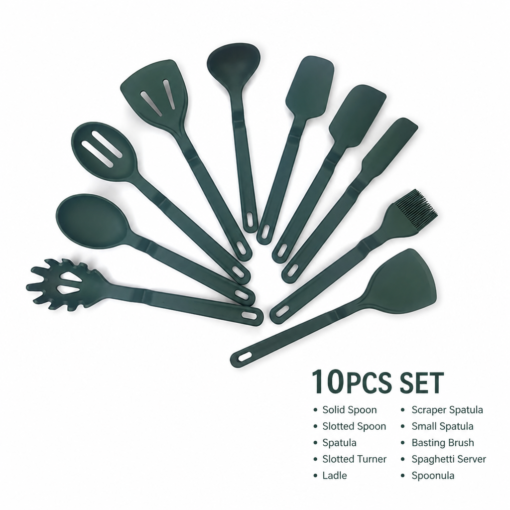 Silicone Kitchen Utensil Set –  10 Piece Cooking Tools