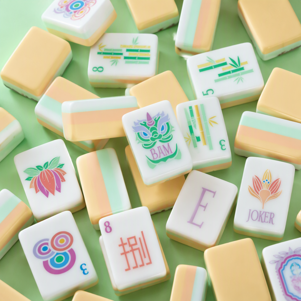 American Mahjong Set 160 Tiles 30mm Crystal Acrylic Mahjong Tiles Engraved Inner Print Complete Game Set