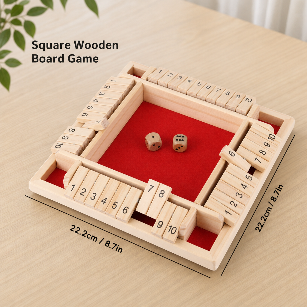 Number Flip Board Game – Interactive Four-Sided Tabletop  Toy