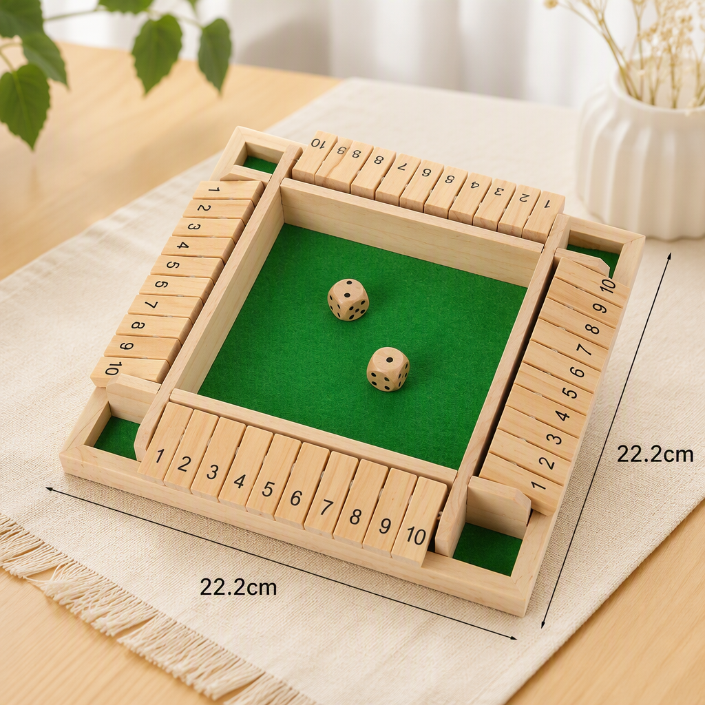 Number Flip Board Game – Interactive Four-Sided Tabletop  Toy