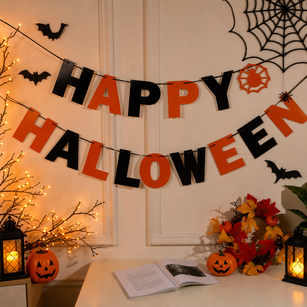 Halloween Banner Garland – PET Party Hanging Decoration
