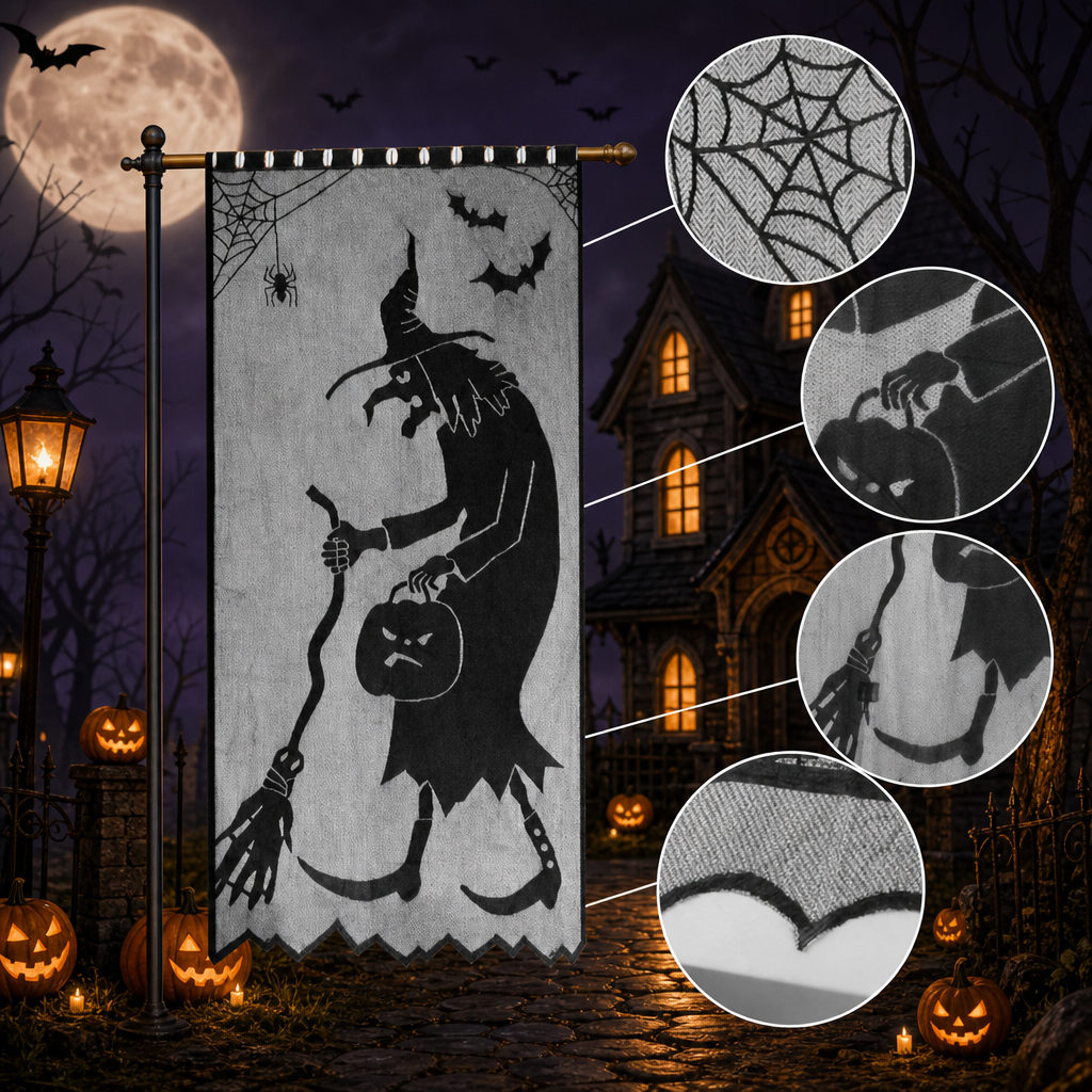 Halloween Door Curtain – Festive Party Entrance Hanging Decoration