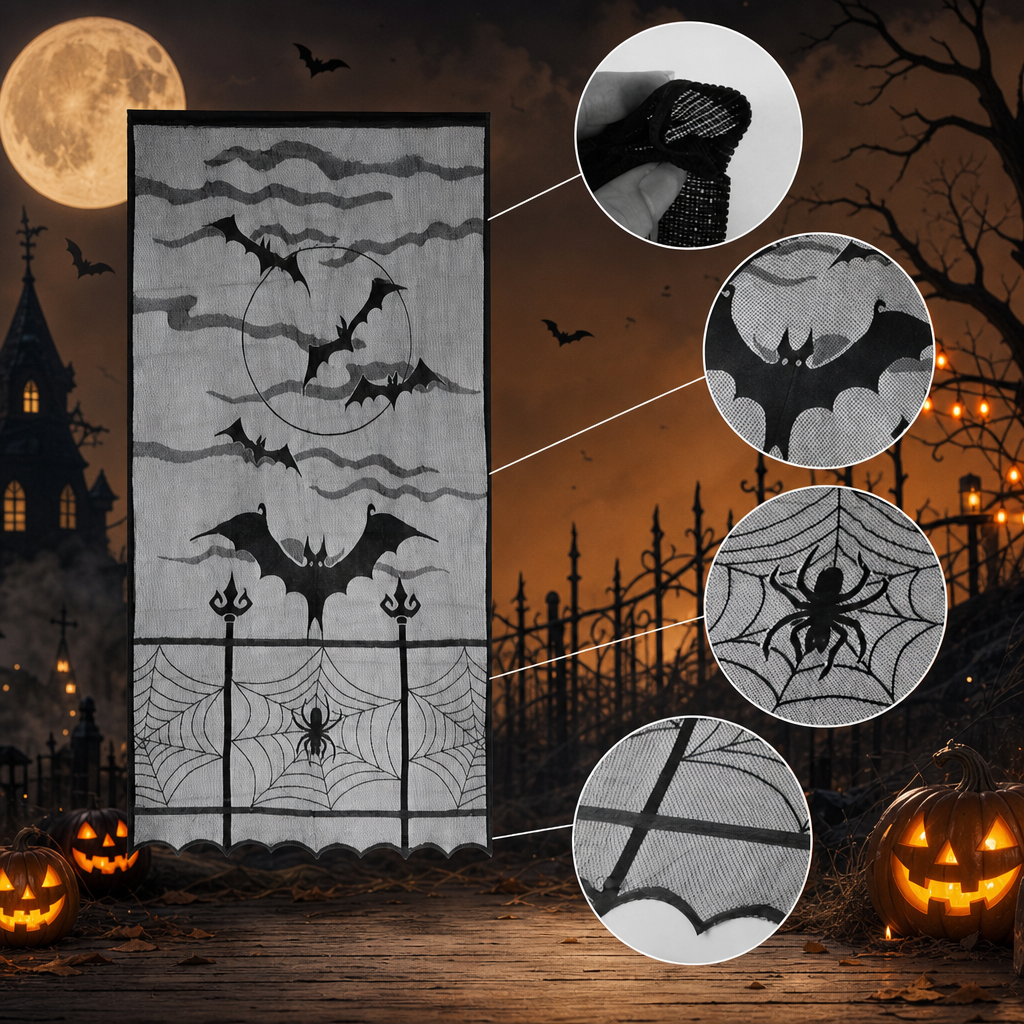 Halloween Door Curtain – Festive Party Entrance Hanging Decoration