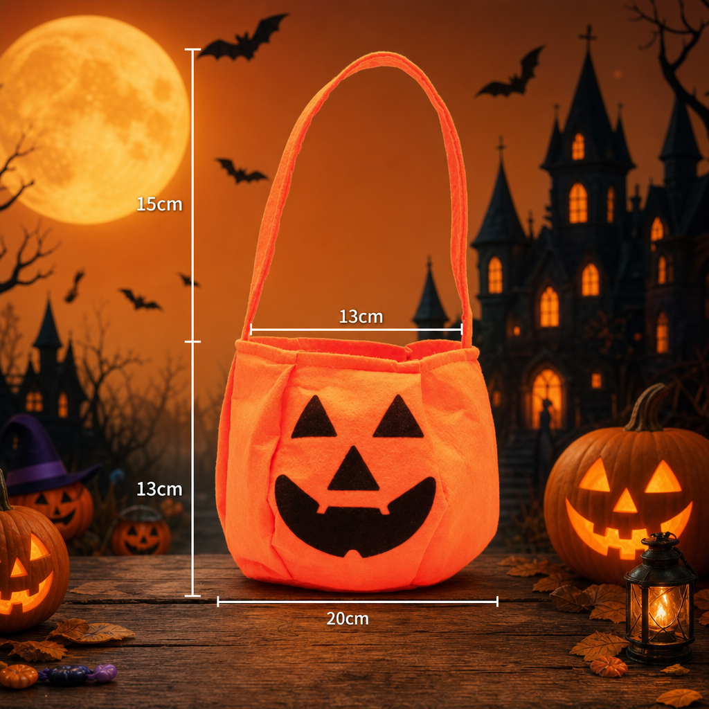 Halloween Pumpkin Trick or Treat Bag – 3D Pumpkin Candy Tote