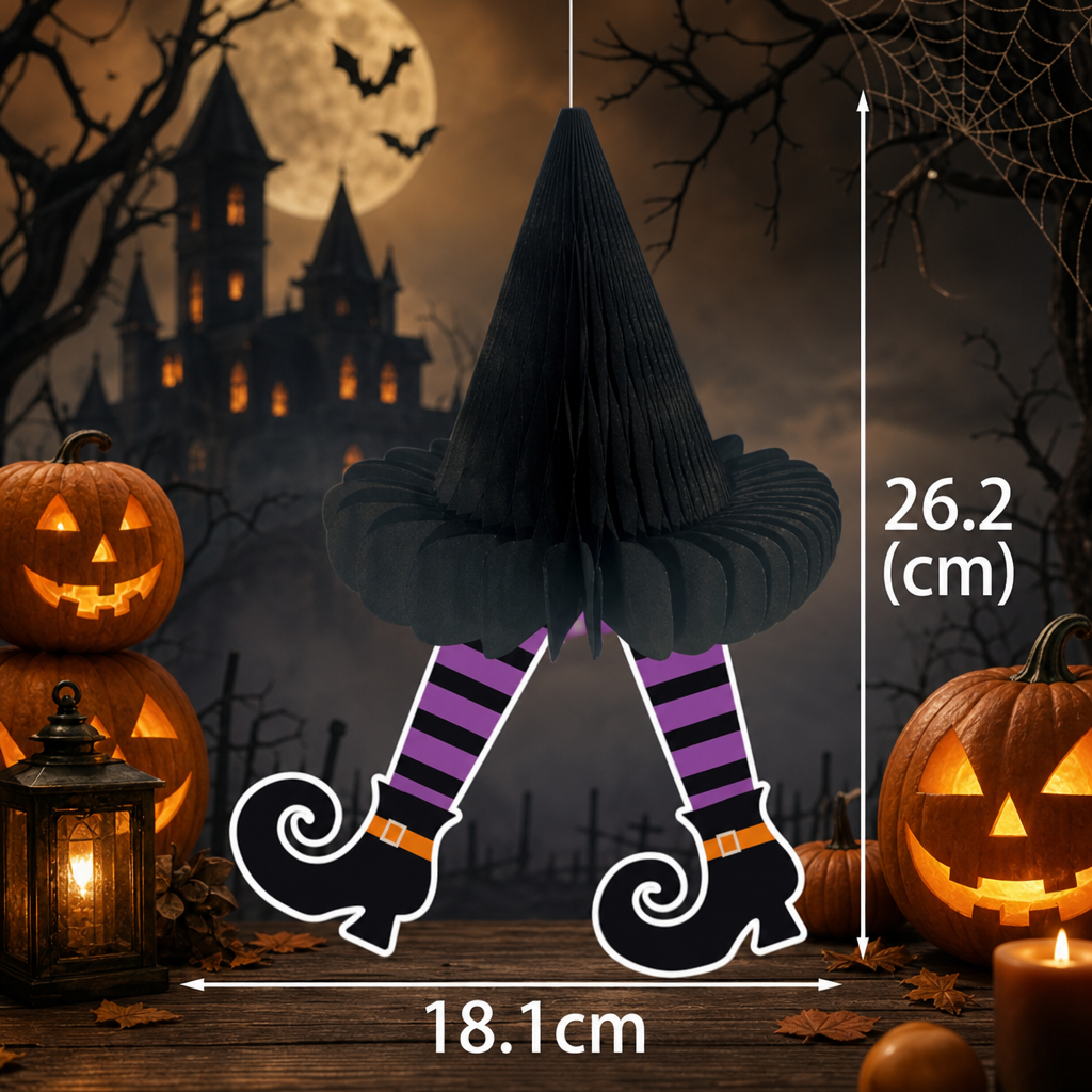 Halloween Ghost Honeycomb Ball Hanging Decor