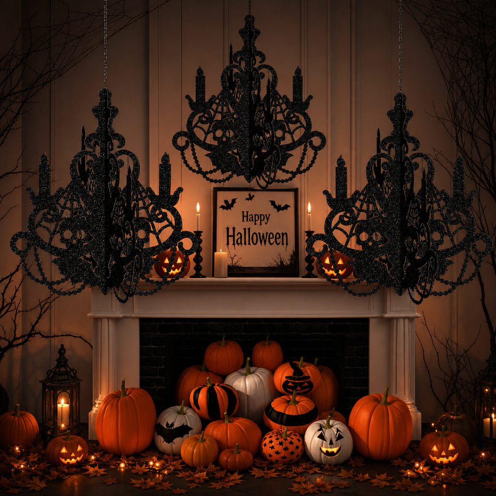 Halloween Party Ceiling Hanging Decor – Stitched Fabric Hanging Ornament