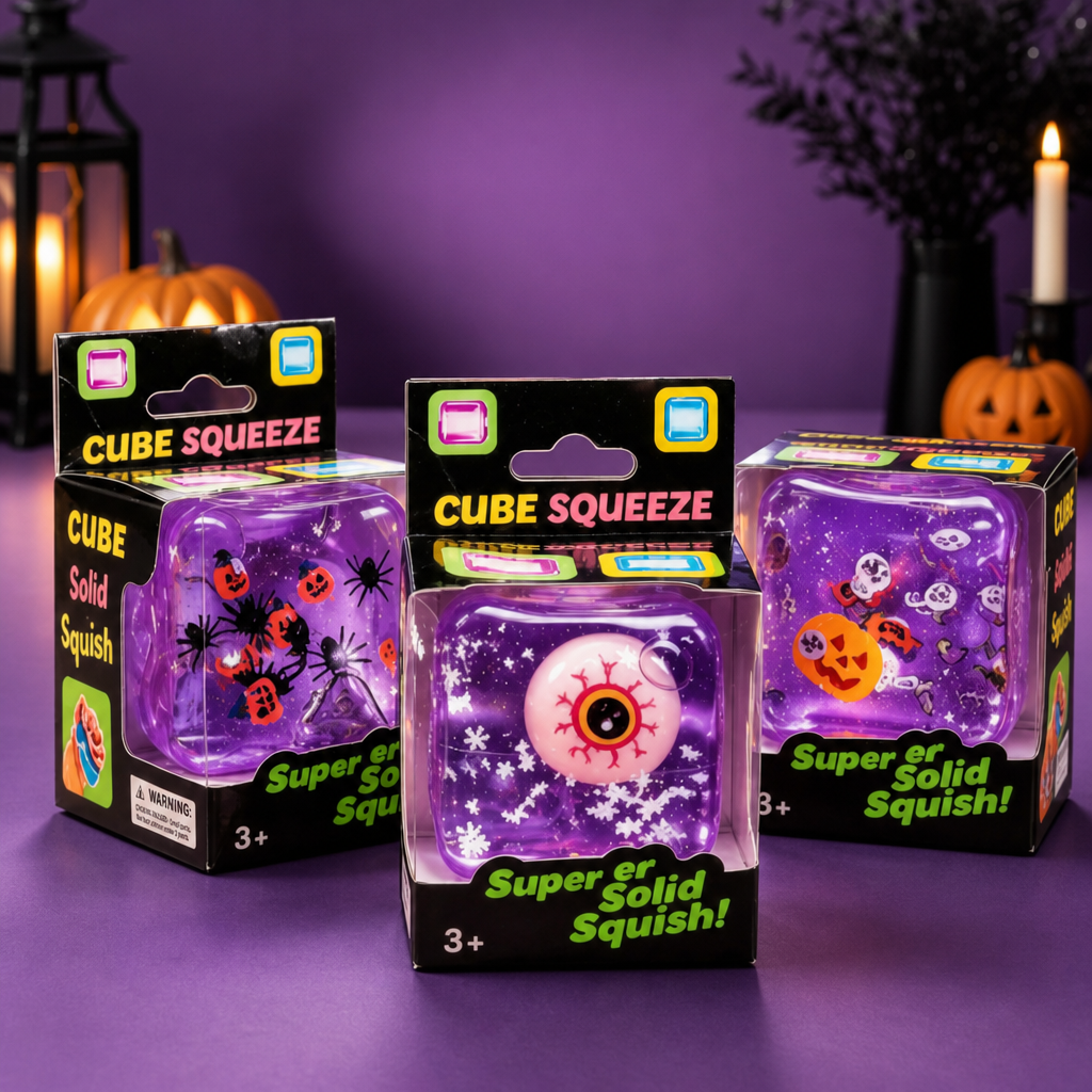 Halloween Squishy Stress Relief Ball – Funny Handmade Sensory Squeeze Toy
