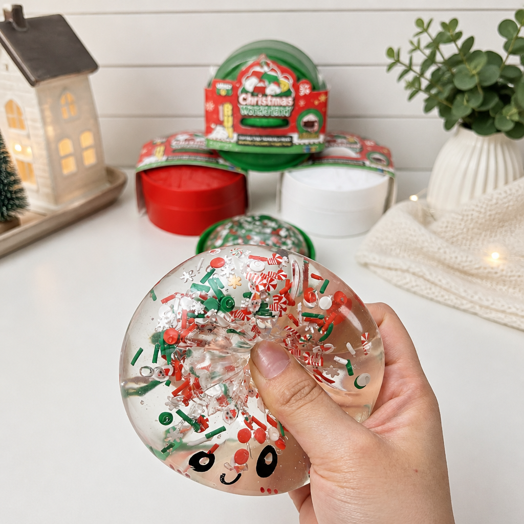 Halloween Christmas TPR Steamed Bun Squishy Stress Relief Toy-6 pieces per box