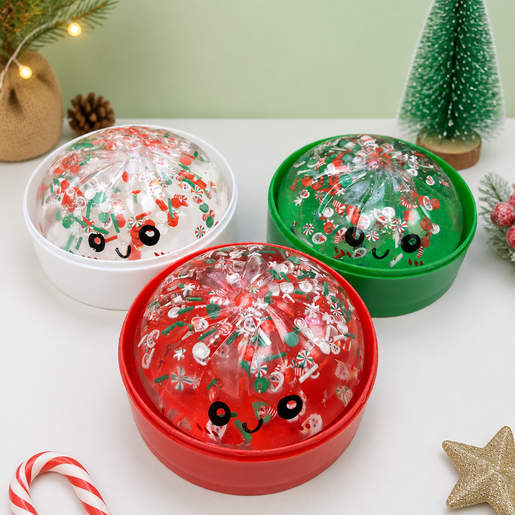 Halloween Christmas TPR Steamed Bun Squishy Stress Relief Toy-6 pieces per box