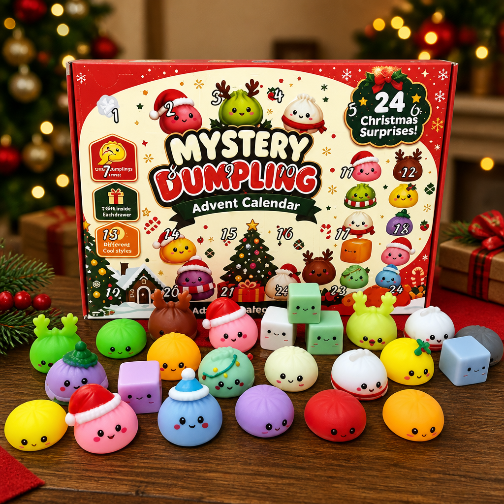 Christmas Steamed Bun Squishy Blind Box TPR Stress Relief Toy
