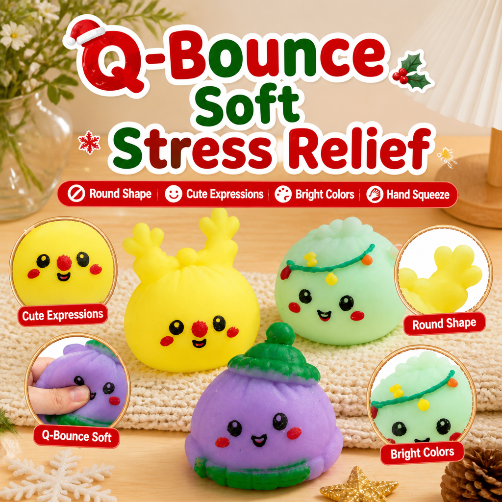 Christmas Steamed Bun Squishy Blind Box TPR Stress Relief Toy
